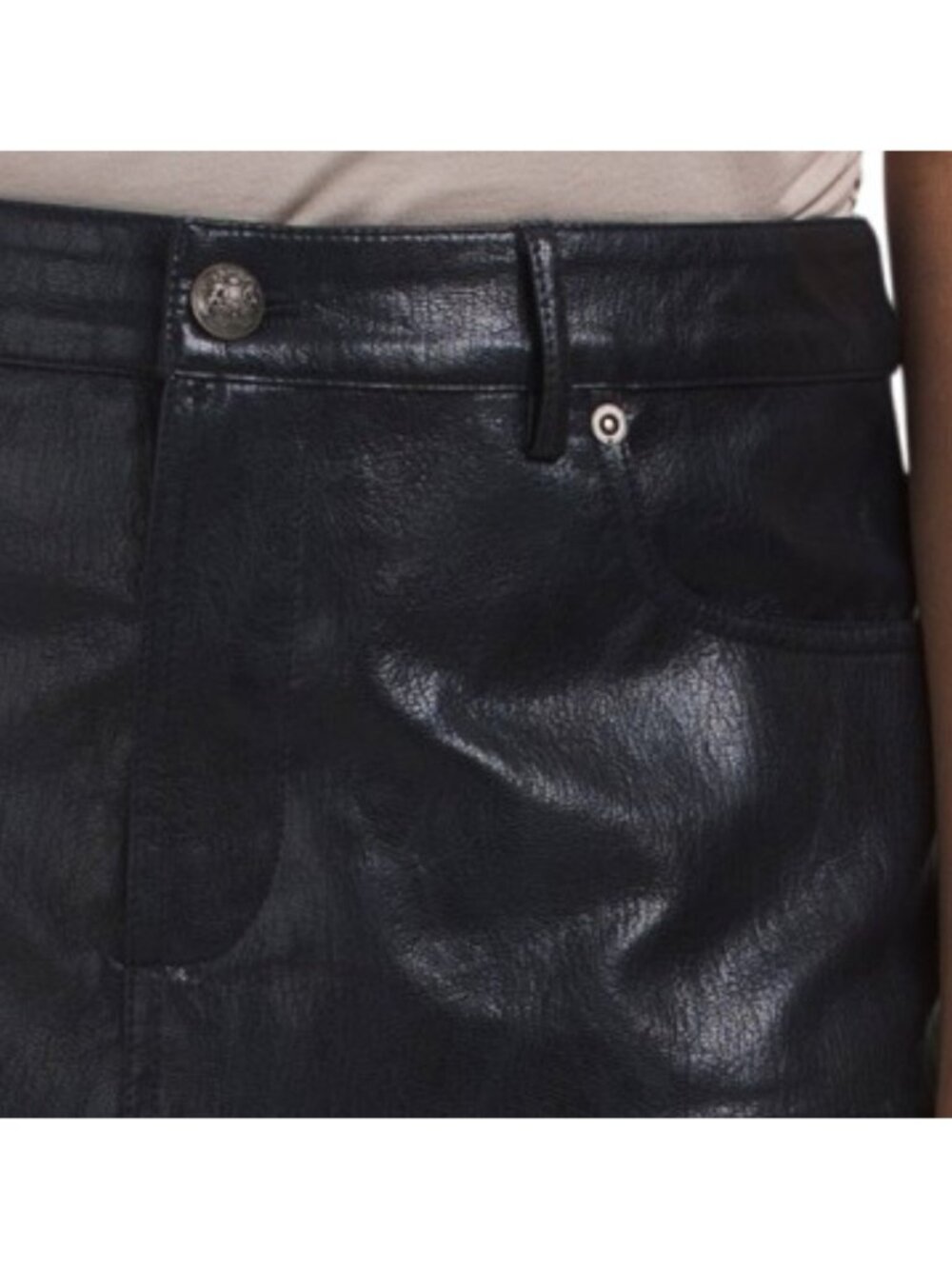KOBI HALPERIN Faux Leather Rhea Skirt - Picture 3 of 3